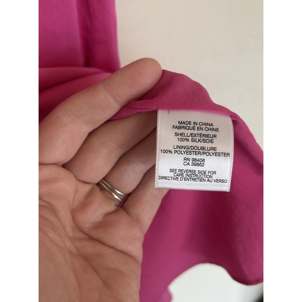 Theory Harida Poignant Pink Silk Mini Dress 4 Luxury Party Spring Preppy - Picture 4 of 6